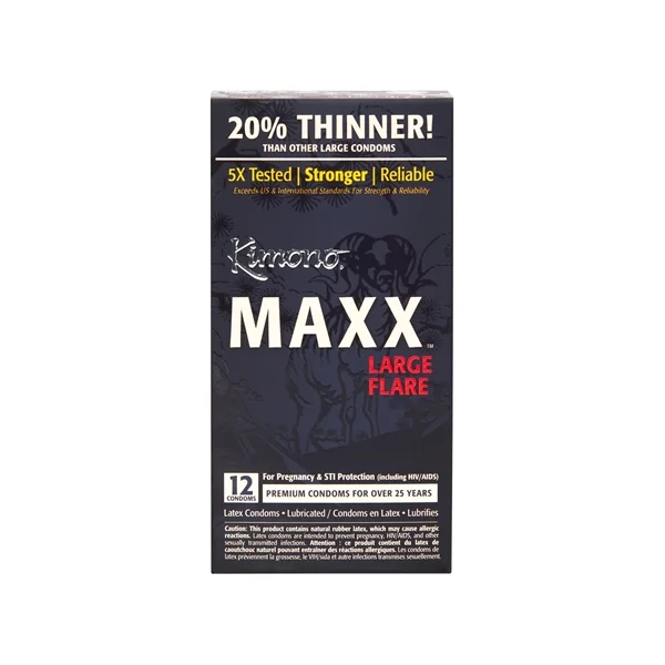 Kimono Maxx Large Flare 12 Pack Condoms