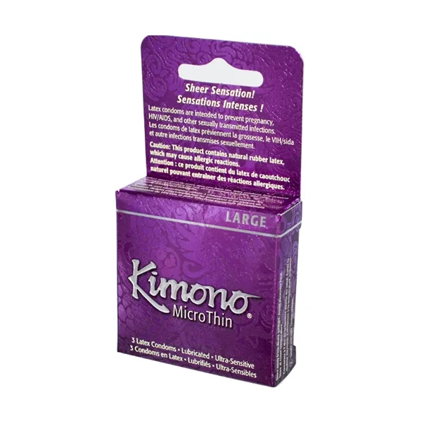 Kimono Microthin Large 3 Pack Condoms