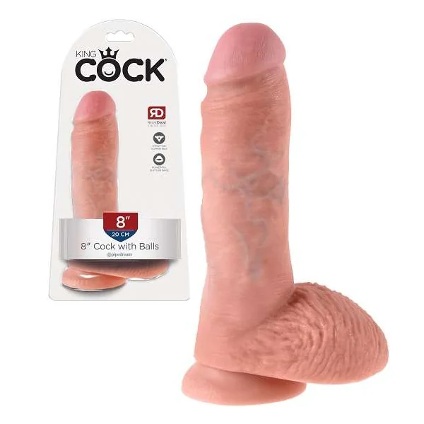 King Cock 8 Inch Dildo With Balls