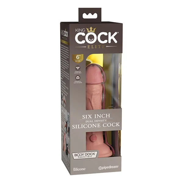 King Cock Elite 6" Dual Density Silicone Cock