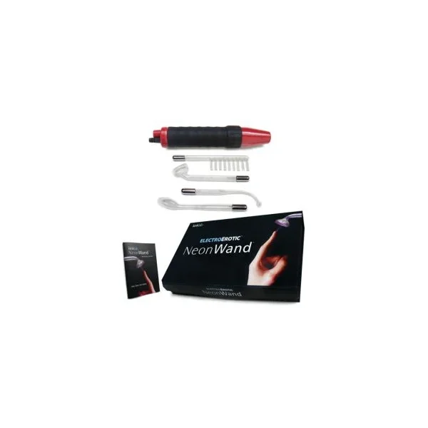 Kink Labs Neon Wand Electrosex Kit Red Handle Red Electrode Us Plug Bondage
