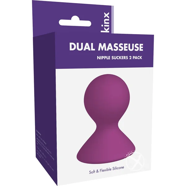 Kinx Dual Masseuse Silicone Nipple Suckers Purple