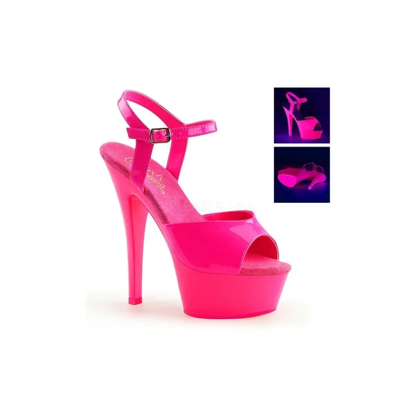 KISS-209UV Platform Sandal | Fuchsia Patent