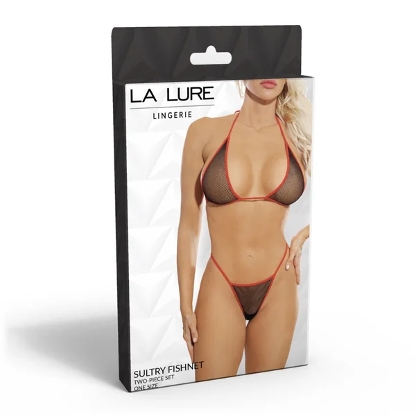 La Lure Sultry Fishnet Two-Piece Set
