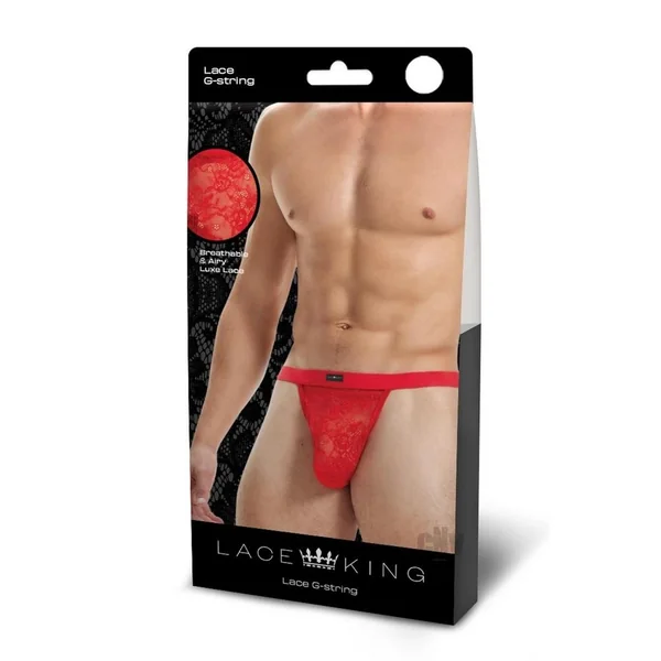 Lace King Lace Gstring S/m Red