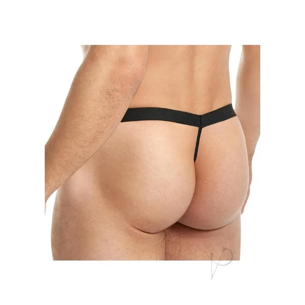 Lace King Lace G-String - Small/Medium - Black