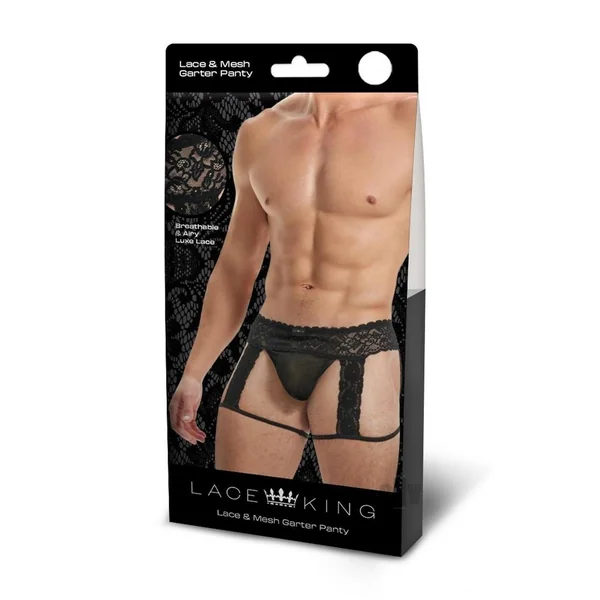 Lace King Lace Mens Panty L/xl Blk