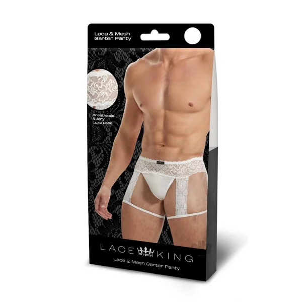 Lace King Lace Mens Panty M/l Wht