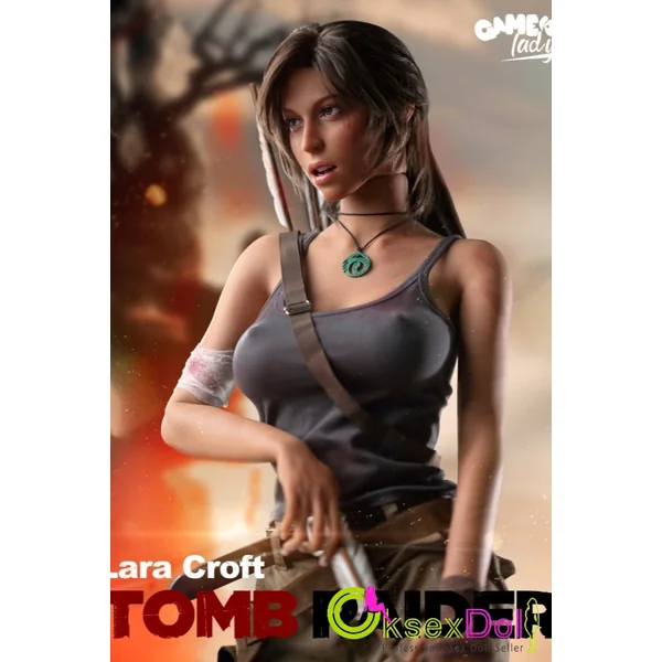 Lara Croft No.20_1 GameLady Dolls Silicone Video Game Role Cosplay Love Doll 166cm/5.44ft Tanned Skin Doll Sex Adventurous Sex Dolls