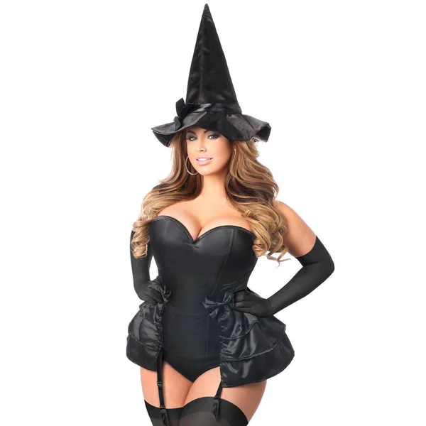 Lavish 4 PC Midnight Witch Corset Costume