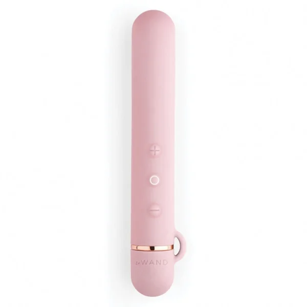 Le Wand Chrome Baton Rechargeable Silicone Mini Vibrator Rose Gold