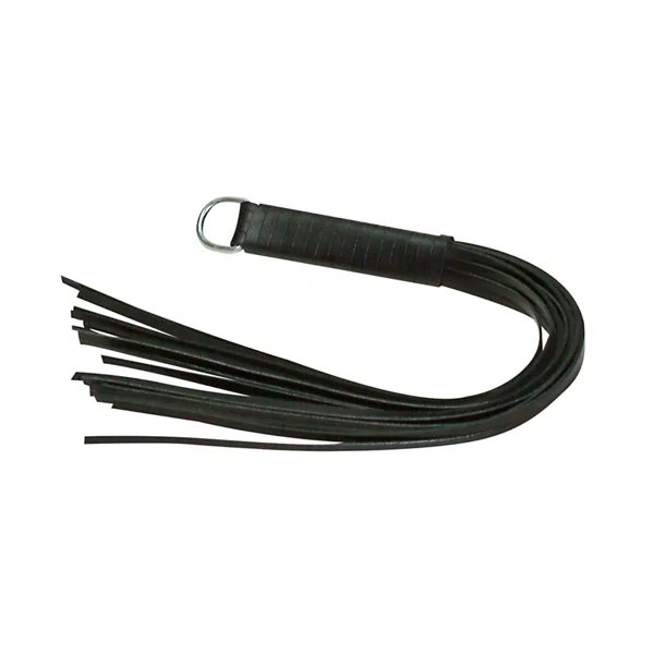 Leather Flogger With D-Ring Handle