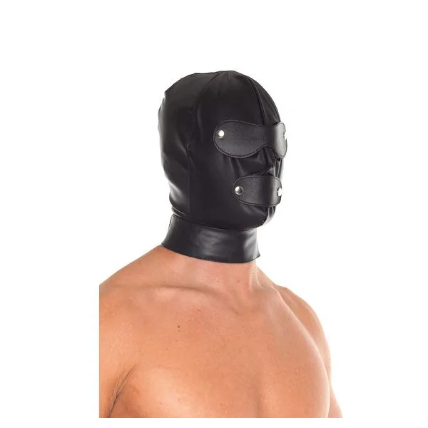 Leather Full Face Mask With Detachable Blinkers