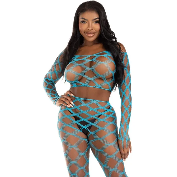 LEG AVENUE – TOP & LEGGINS HARDCORE BLUE