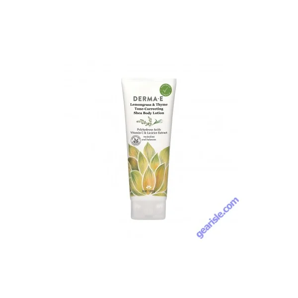 Lemongrass Thyme Tone Correcting Shea Body Lotion 8 Oz Derma E