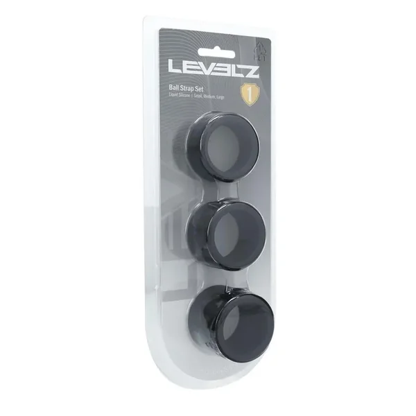 Levelz Liquid Silicone Ball Strap Set of 3 – (S,M,L) 34mm – Black