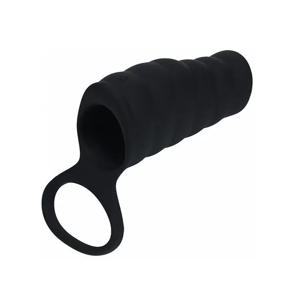 LEVELZ Vibrating Ribbed Silicone Cock Sleeve & Ball Ring