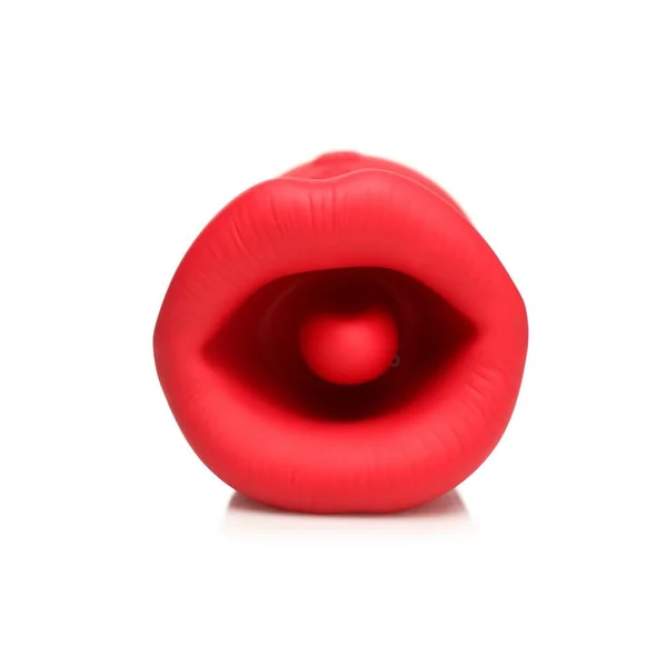 Lickgasm Kiss Me More Kissing, Sucking and Vibrating Rechargeable Silicone Clitoral Vibrator – Red