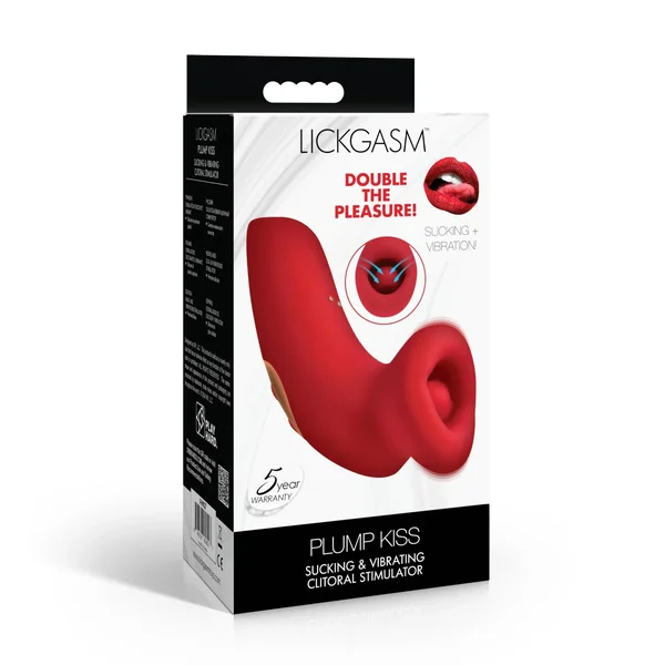 Lickgasm Plump Rechargeable Silicone Kiss Sucking and Vibrating Clitoral Stimulator – Unleash Sensual Pleasure