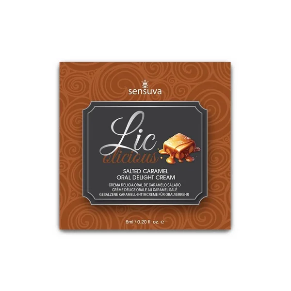 Lic-O-Licious Throat Coating Oral Delight Cream Salted Caramel 6ml Packet