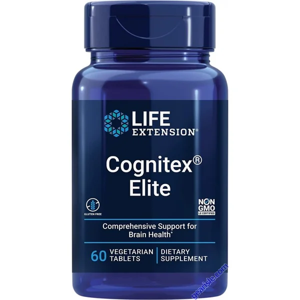 Life Extension Cognitex Elite 60 Vegetarian Tablets Brain Health