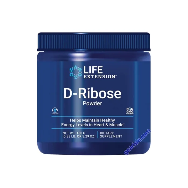 Life Extension D Ribose Powder 150G Gluten Free Energy Levels Support