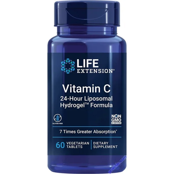 Life Extension Vitamin C 24 Hour Liposomal Hydrogel Formula 60 Vegitab