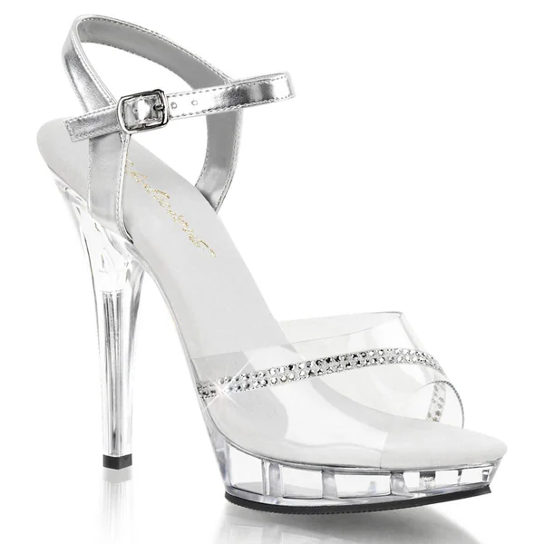 LIP-108R Sexy Clear Strap Heels