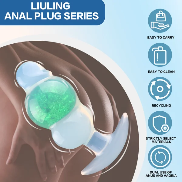 Liquid silicone Anus and Vagina plug Sex toy for women and men