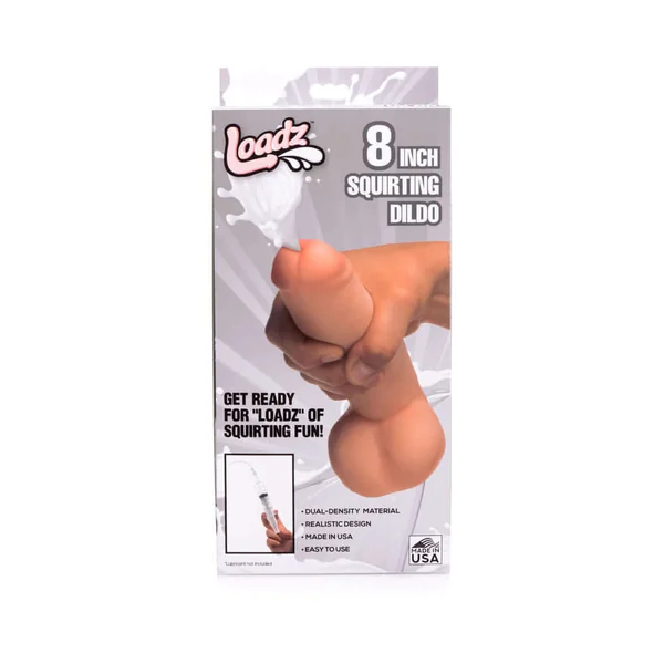 Loadz 8 inches Dual Density Squirting Dildo