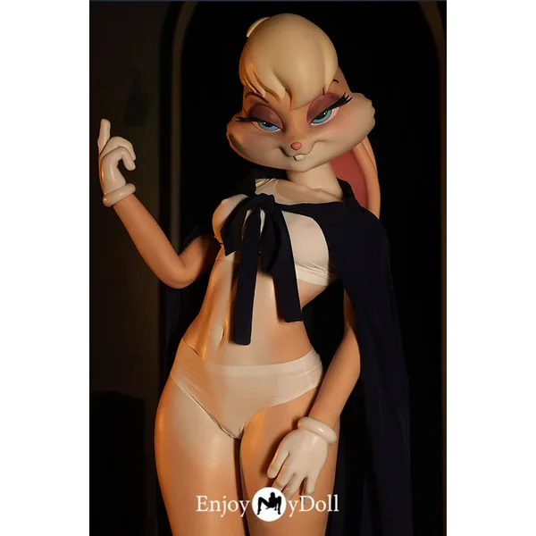 Lola Bunny Cosplay Silicone Sex Doll SiF150cm C-cup with Rabbit Face, Ears, Tail, etc.