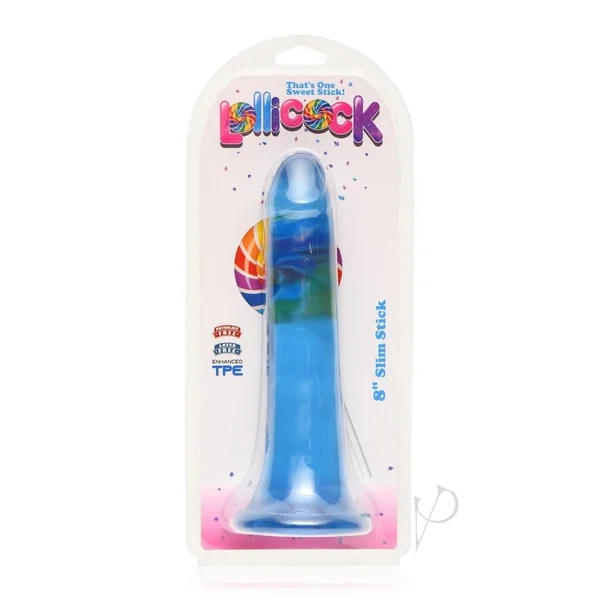 Lollicock Stim Stick Dildo 8in - Berry Ice