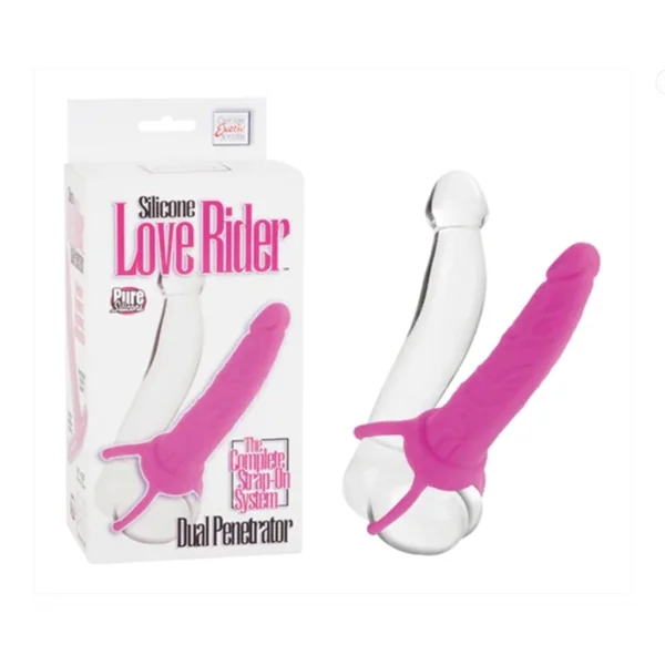 Love Rider Silicone Dual Penetrator (Pink)