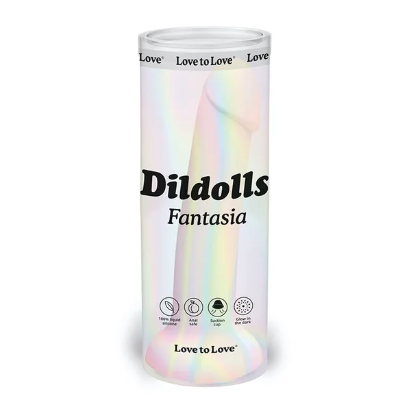 Love to Love Dildolls Fantasia 7 in. Silicone Suction Cup Dildo Glow-in-the-Dark