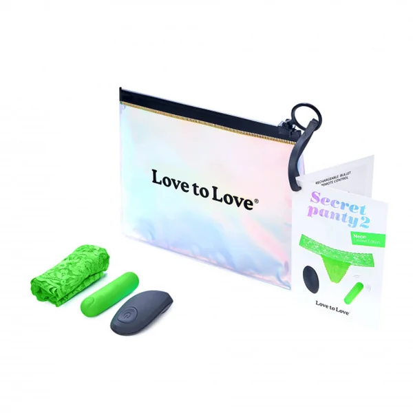Love To Love Secret Panty 2 Neon Green (gift Bag Packaging)