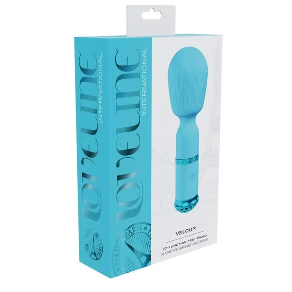 Loveline Velour 10 function Rechargeable Silicone MIni-Wand