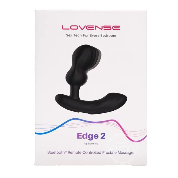Lovense Edge 2 Remote Controlled Silicone Prostate Massager - Black