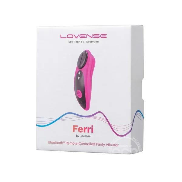 Lovense Ferri App Compatible Silicone Panty Vibrator - Pink/Black