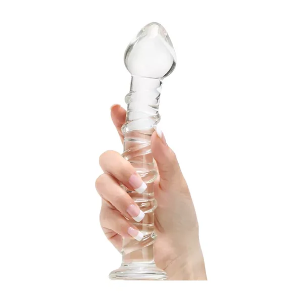 Lucent Winding Glass Dildo