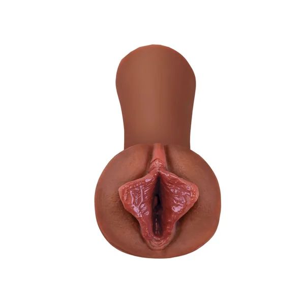 Luscious Lips Wet Pussy Self Lubricating Masturbator - Chocolate