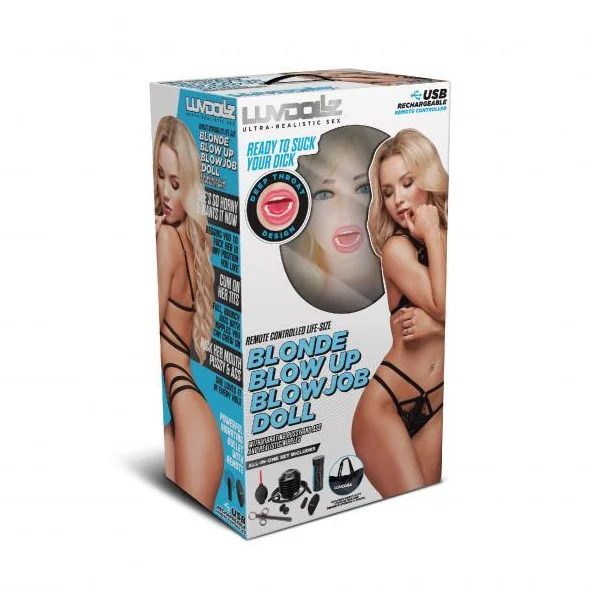 Luvdollz Life Size Blonde Blow Up Doll Remote Controlled