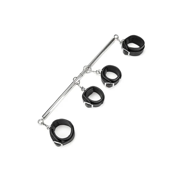 Lux Fetish 4 Cuff Expandable Spreader Bar Set – Black
