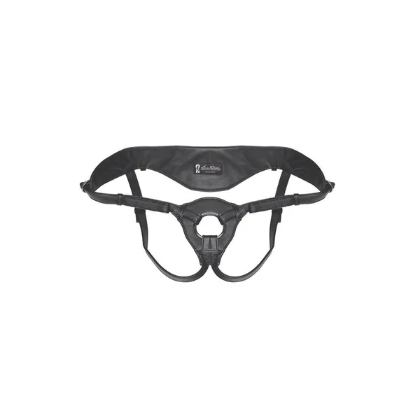 Lux Fetish Patent Leather Strap-On Harness Adjustable – Black