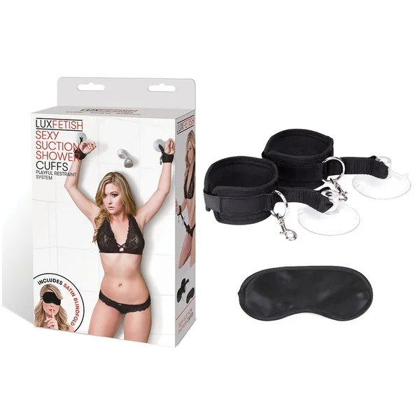 Lux Fetish Sexy Suction Cuffs Black