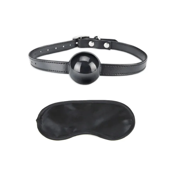 Lux Fetish Silicone Ball Gag Black O/S