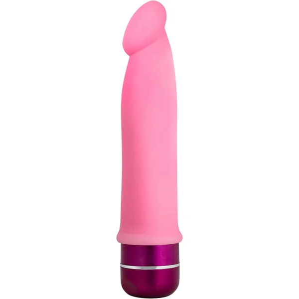 Luxe Purity Silicone Vibrating Dong Waterproof Pink 7.5 Inch