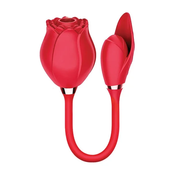 Luxury Vibrators: Wild Rose Suction And Bullet Red