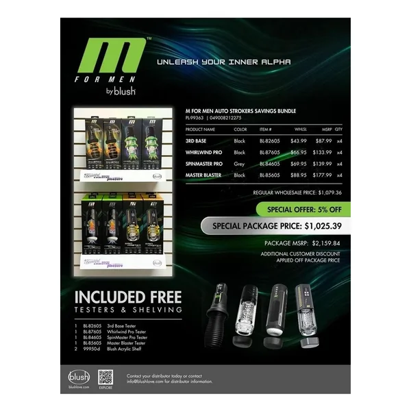 M For Men Auto Strokers Merchandising Kit