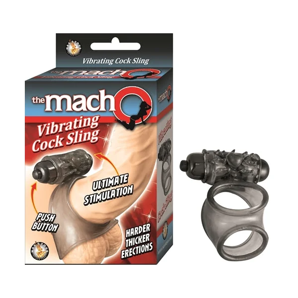 Macho Vibrating Cock Sling - Black