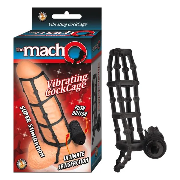 Macho Vibrating Cockcage Black